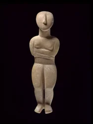 キクラデスの置物、ナクソス、紀元前3000-2000年頃（大理石）